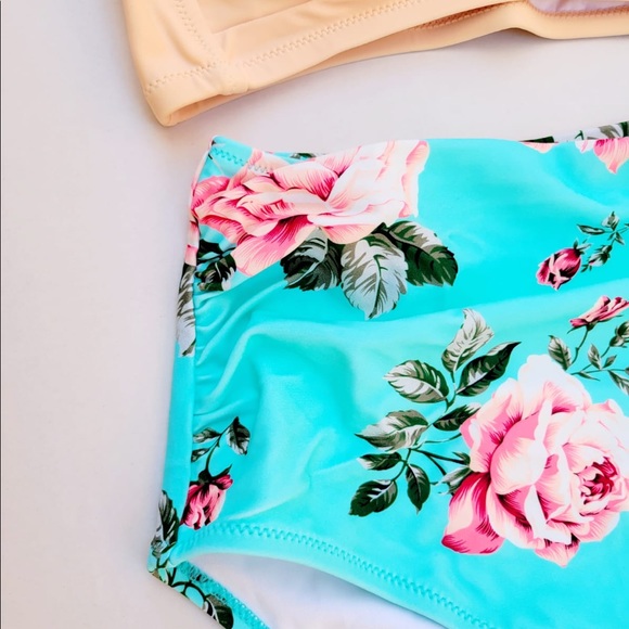 Cupshe Floral Print Knot Two Piece Swimsuit Size XS - Picture 6 of 8